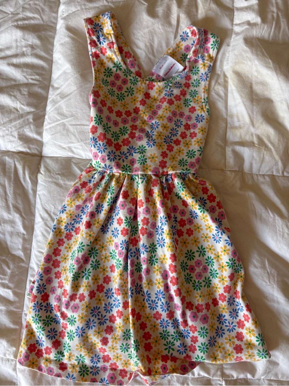 Hanna Andersson Floral Tank Dress - Pink, Yellow, Blue, Green